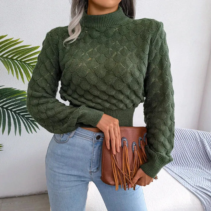 Women's turtleneck knit top - Lieselotte