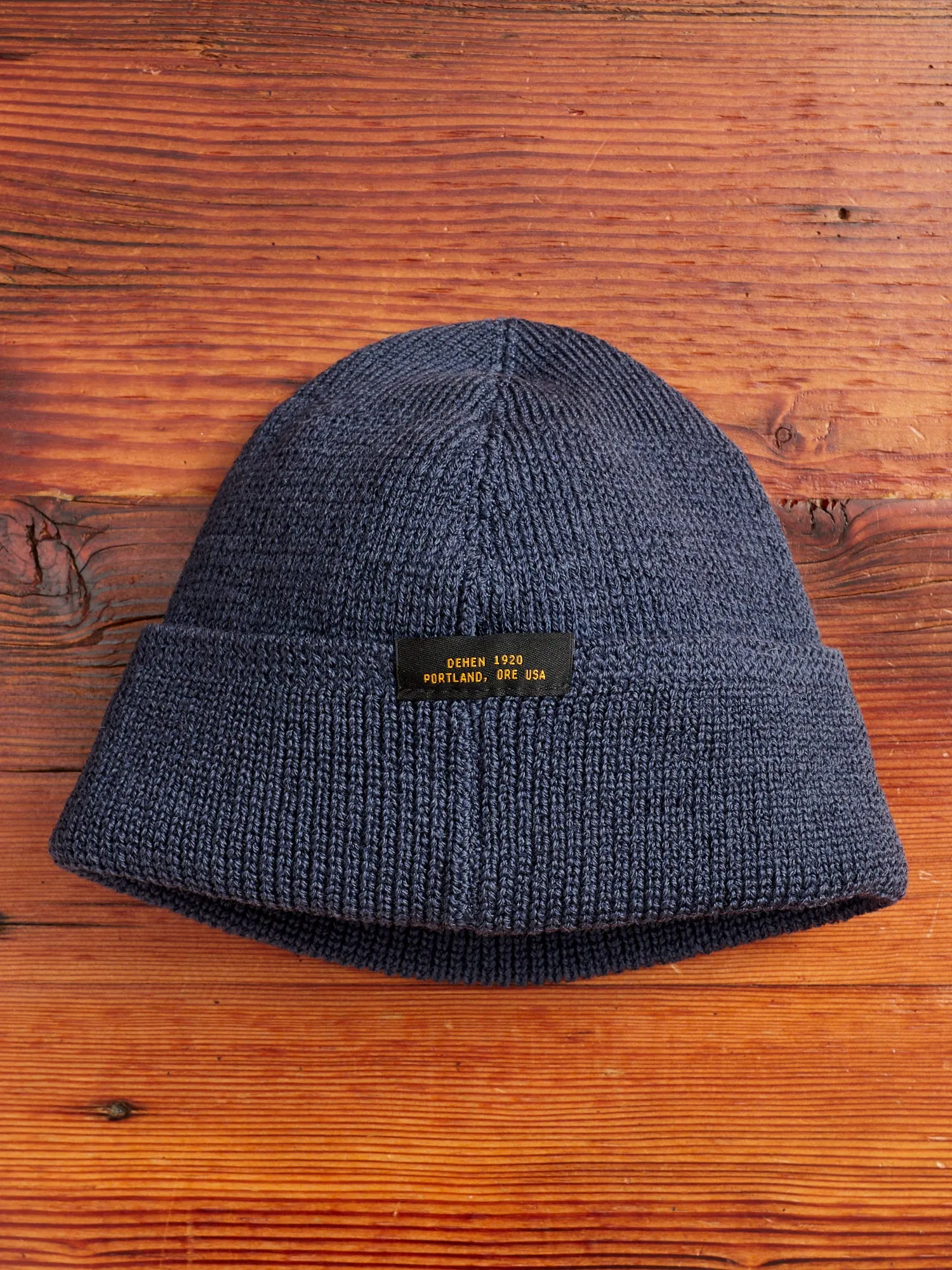 Wool Knit Watch Cap in Centennial Blue