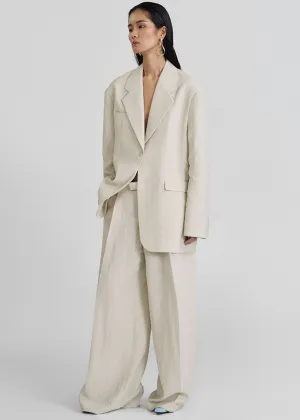 Yasmine Oversized Blazer - Light Beige