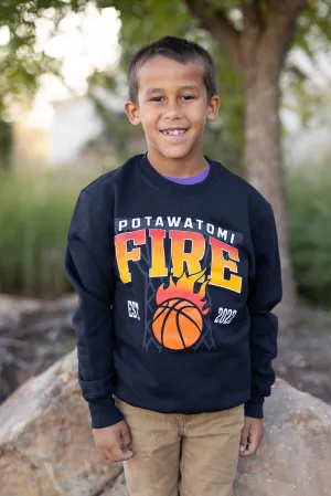 Youth Potawatomi Fire Hoodies -Black