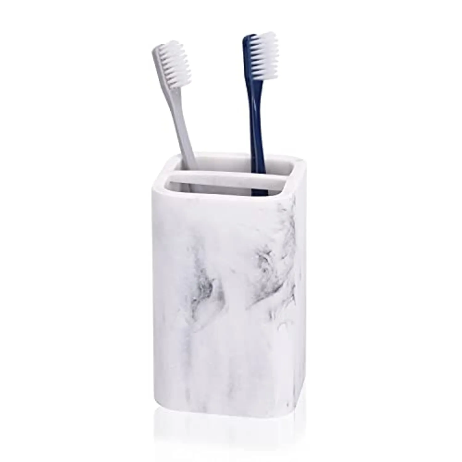 zccz Bathroom Accessory Sets, 4 Pieces Bathroom Accessories Complete Set Vanity Countertop Accessory Set with Marble Look, Includes Lotion Dispenser Soap Pump, Tumbler, Toothbrush Holder and Tray
