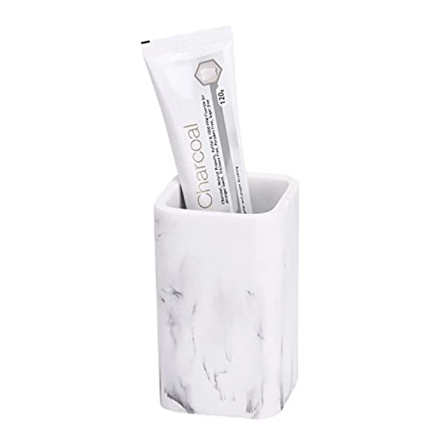 zccz Bathroom Accessory Sets, 4 Pieces Bathroom Accessories Complete Set Vanity Countertop Accessory Set with Marble Look, Includes Lotion Dispenser Soap Pump, Tumbler, Toothbrush Holder and Tray
